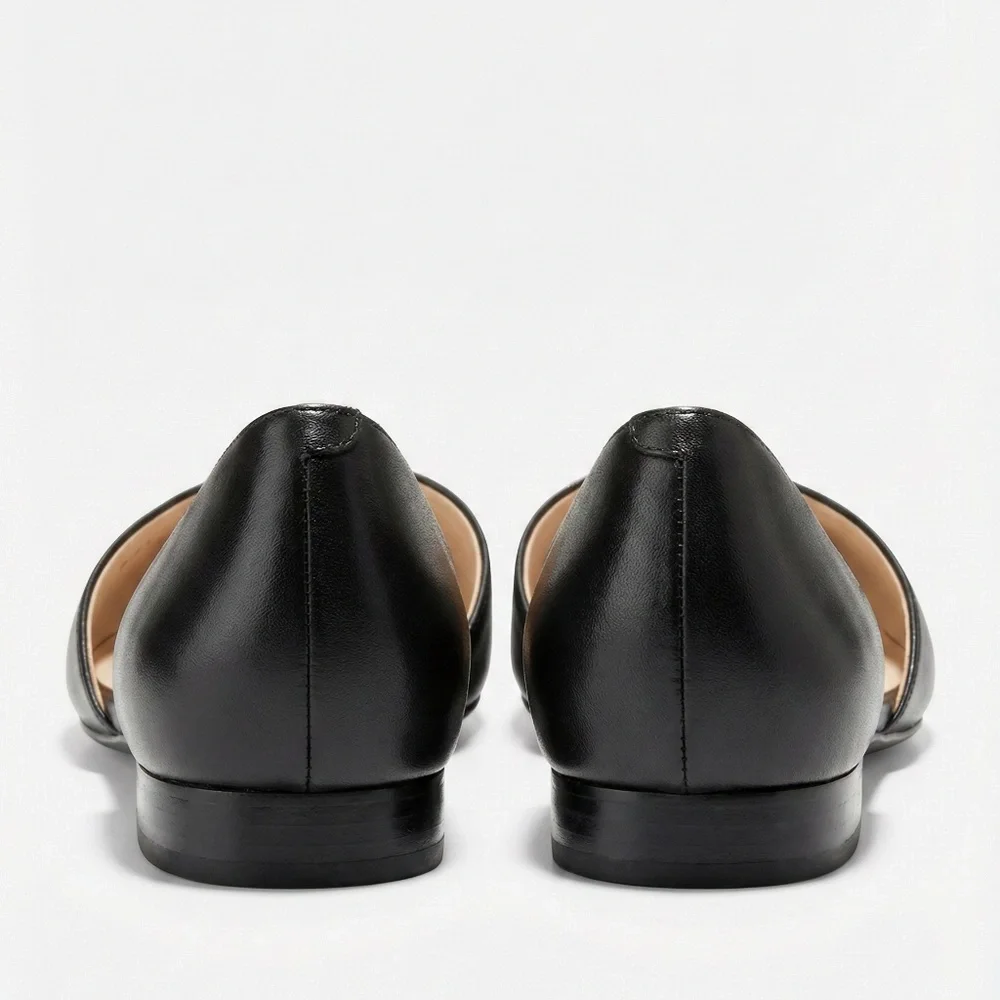 Cole Haan Amalia Skimmer Snakeskin Leather d’Orsay Flats Black 9 - Picture 3 of 5